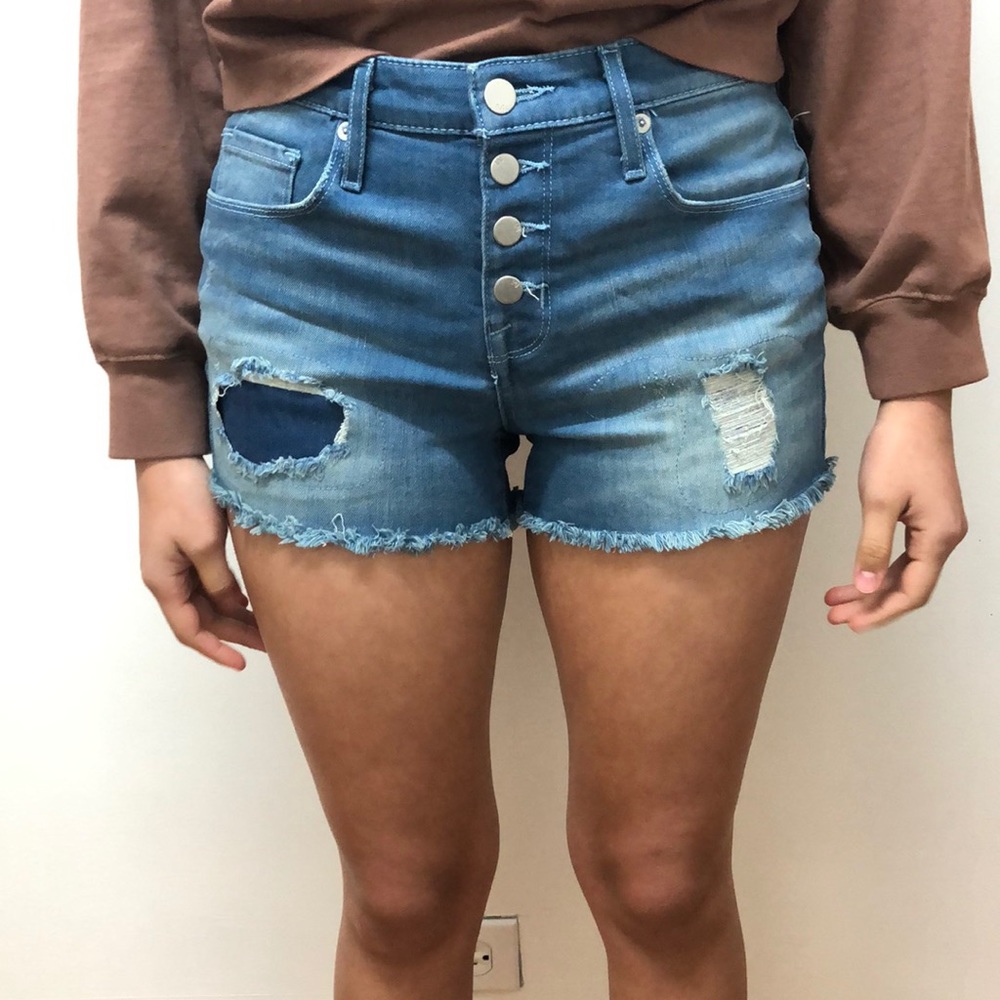 High rise jean shorts